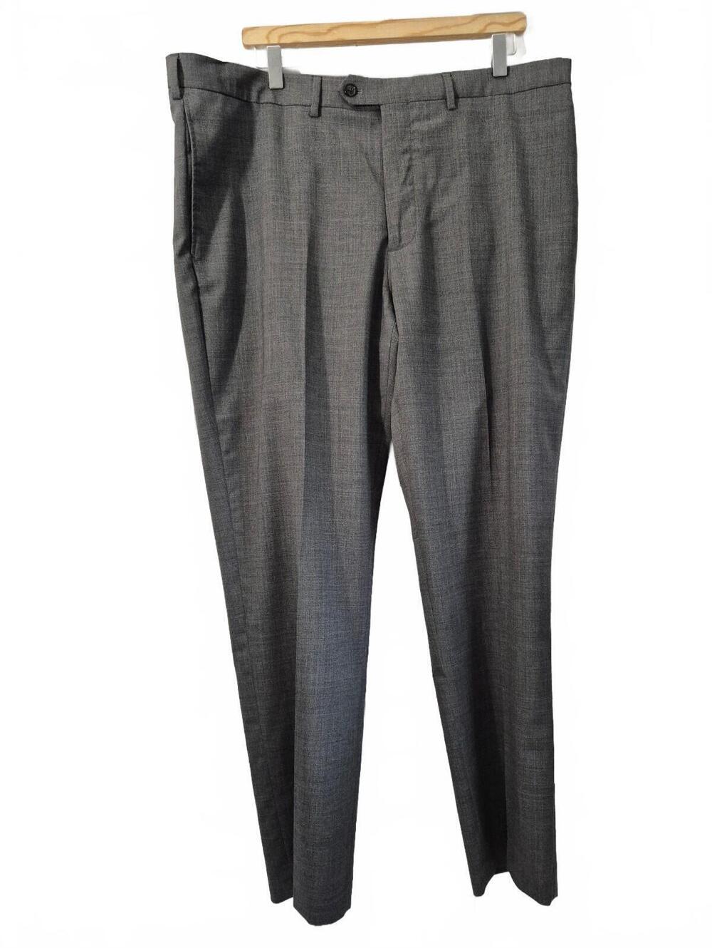 Lands’ End Classic Clothing Mens Gray 100% Wool Tailored Fit Dress Pants Size 38